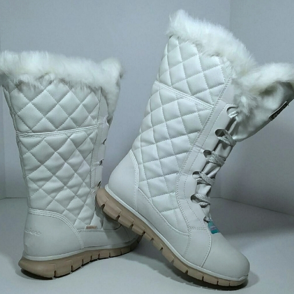 skechers white boots